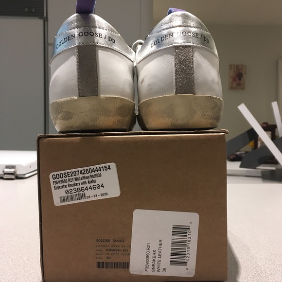 Golden Goose Superstar White/Navy/Multi sz 39 NIB - Picture 3 of 8